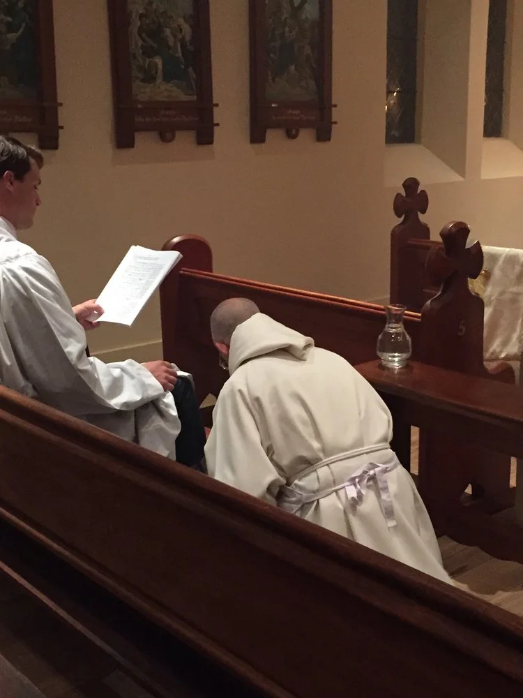 Fr Prior washes the feet