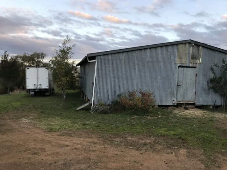 The shearing shed, also known as "pop-up priory"