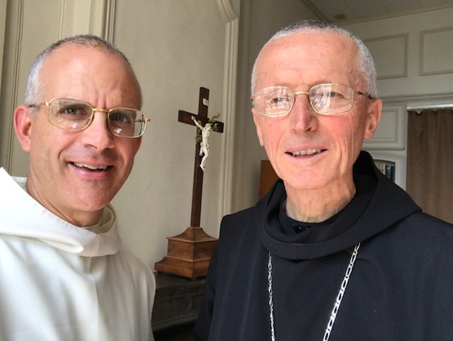 Father Prior with Abbot Antoine Beauchef of Flavigny, 7 July 2017