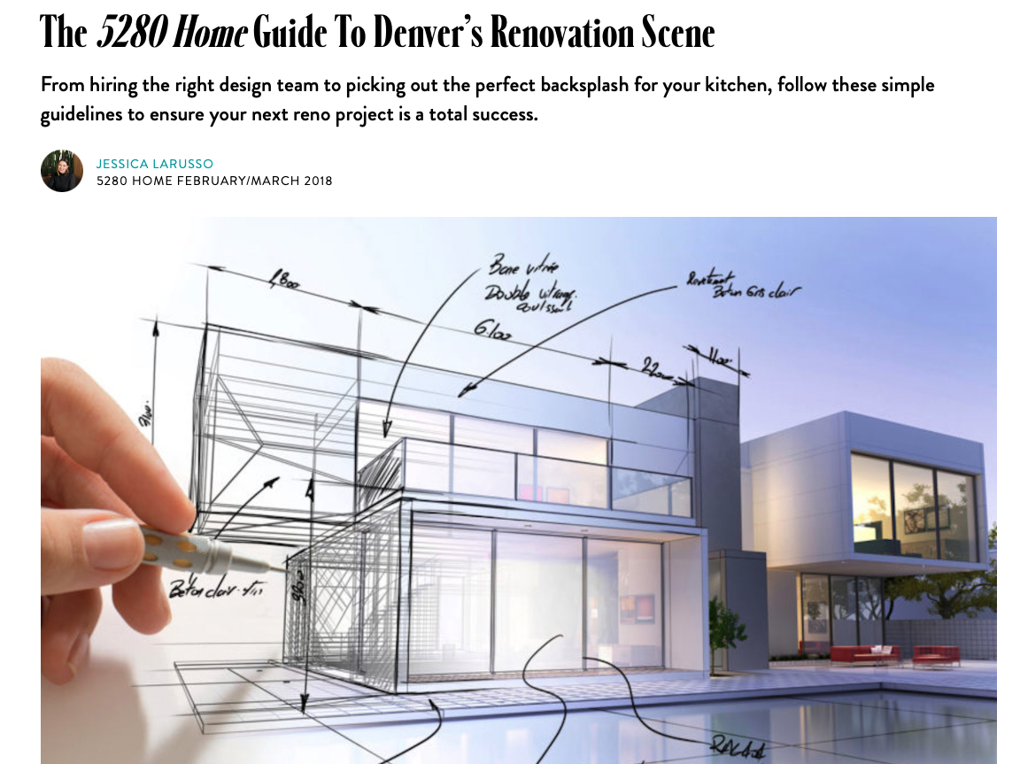 A digitally rendered image of a modern house with large windows and a pool in the foreground from an article in Colorado Homes Magazine featuring Westward Foundry.