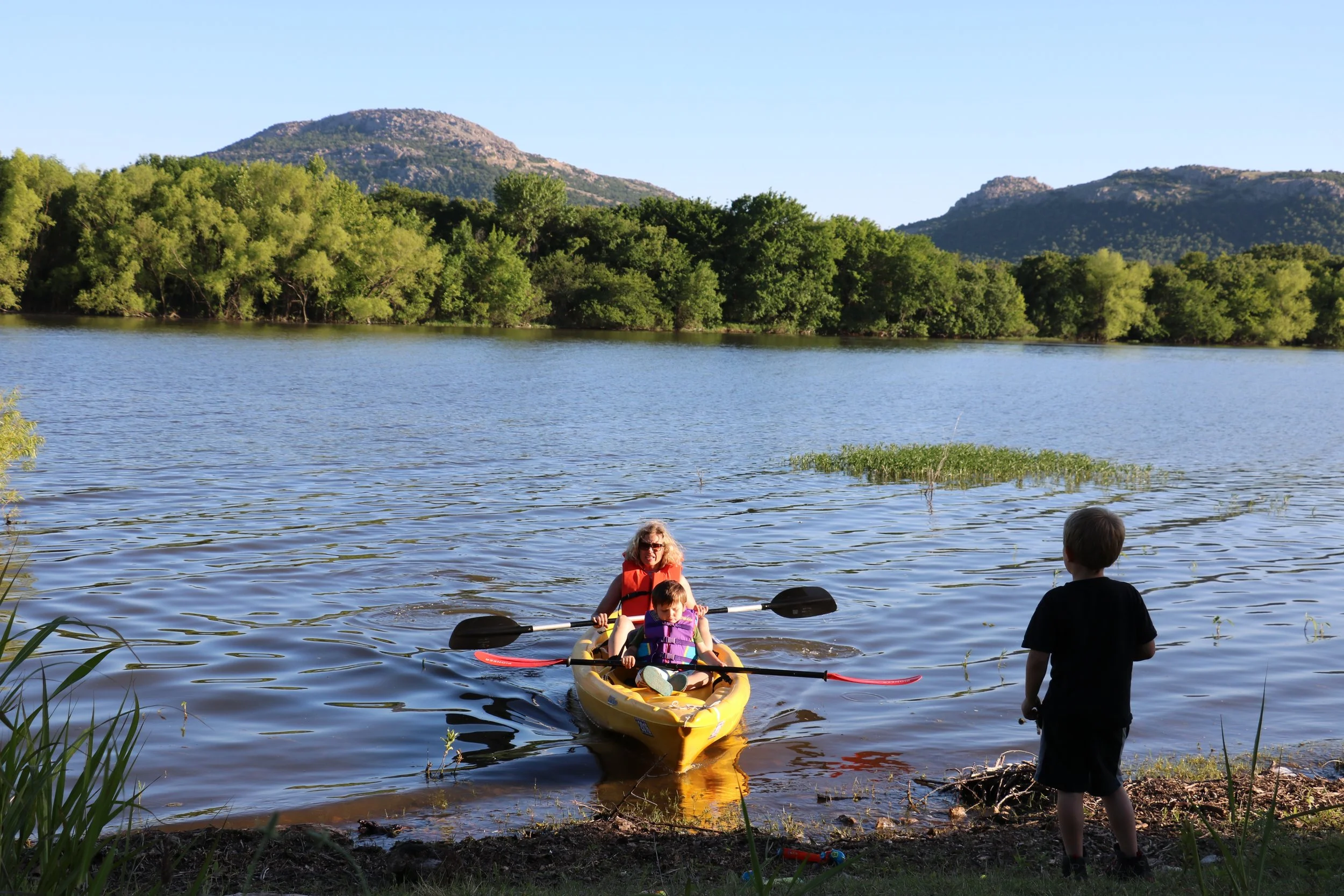 Kayak rentals are available at Robinson's Landing general store.