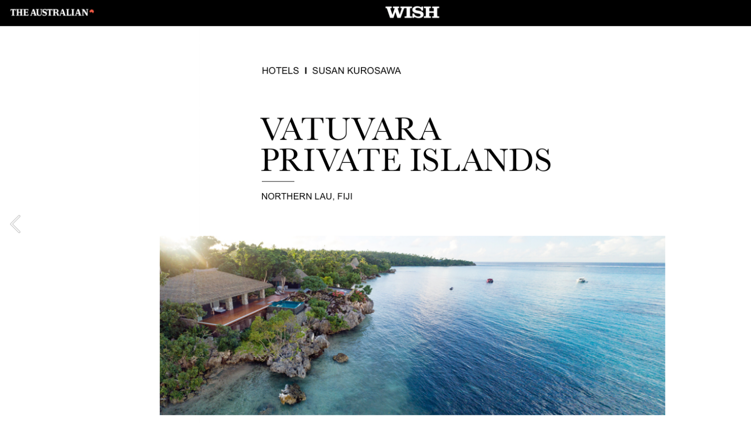 WISH Magazine | Hotels: Vatuvara Private Islands