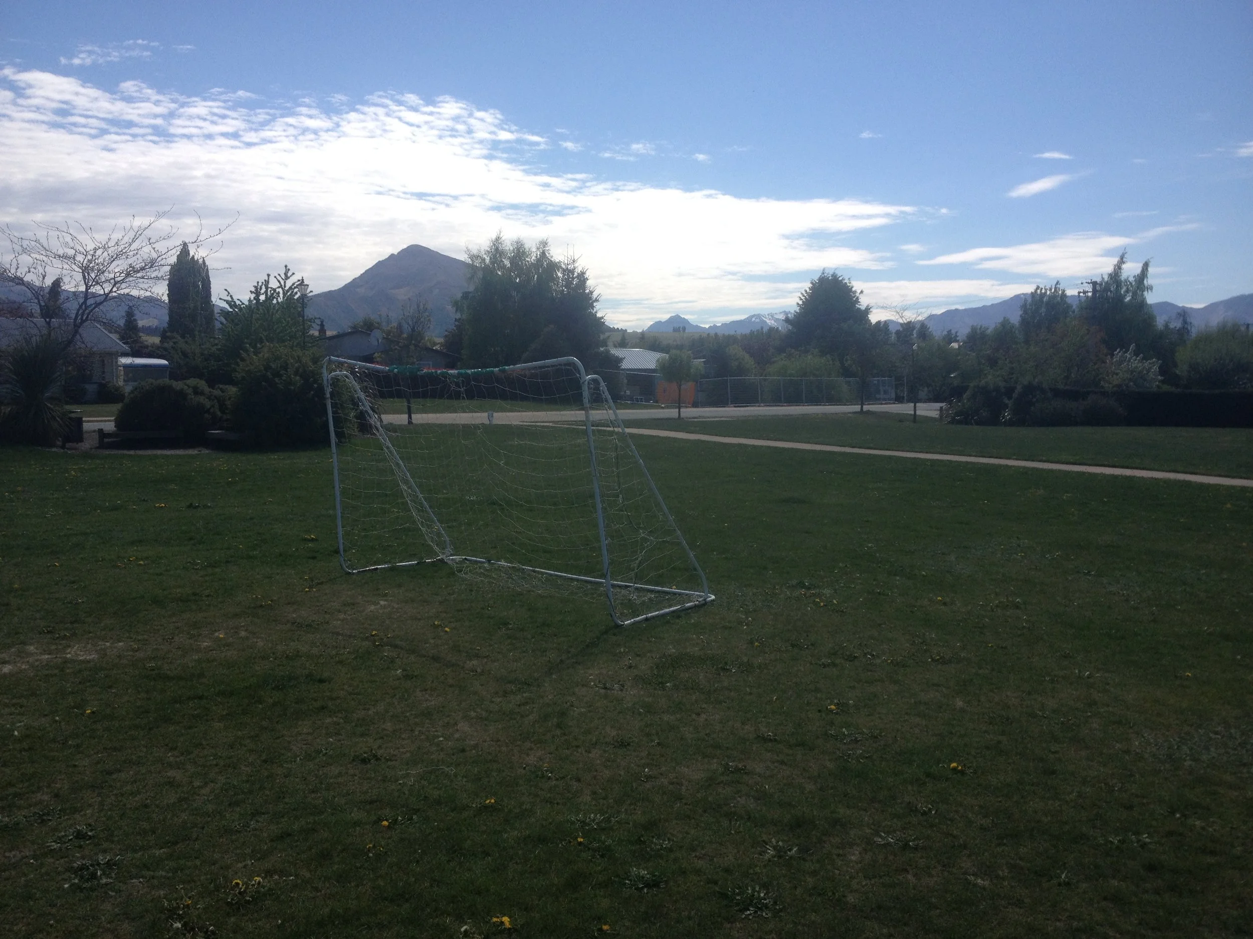 In the summer the grass surface become burnt off and hard it became unplayable (and unsightly) for the children using the park. The ATCA paid for the installation of the sprinklers to overcome the problem.