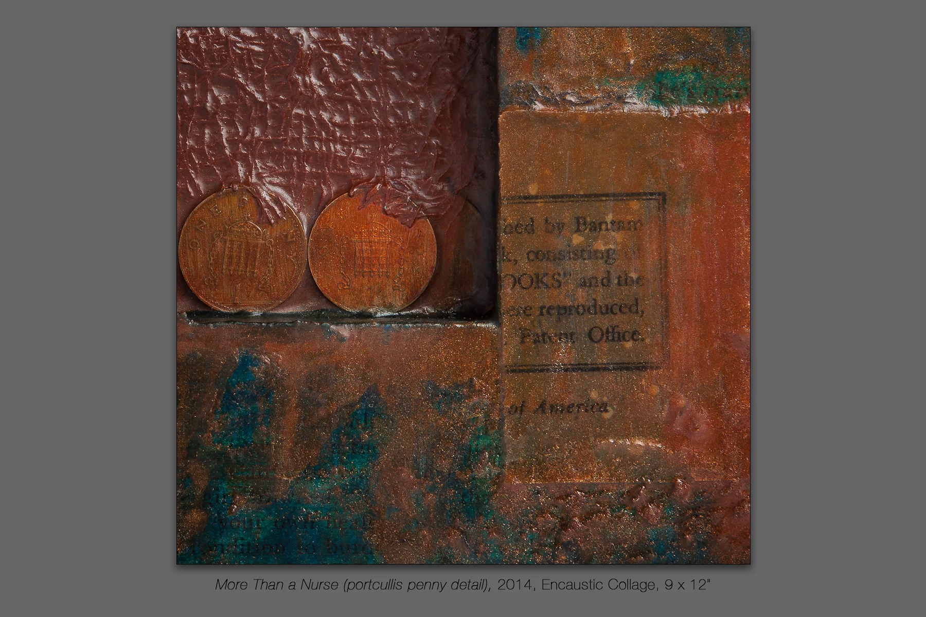 More Than a Nurse (portcullis penny detail), 2014