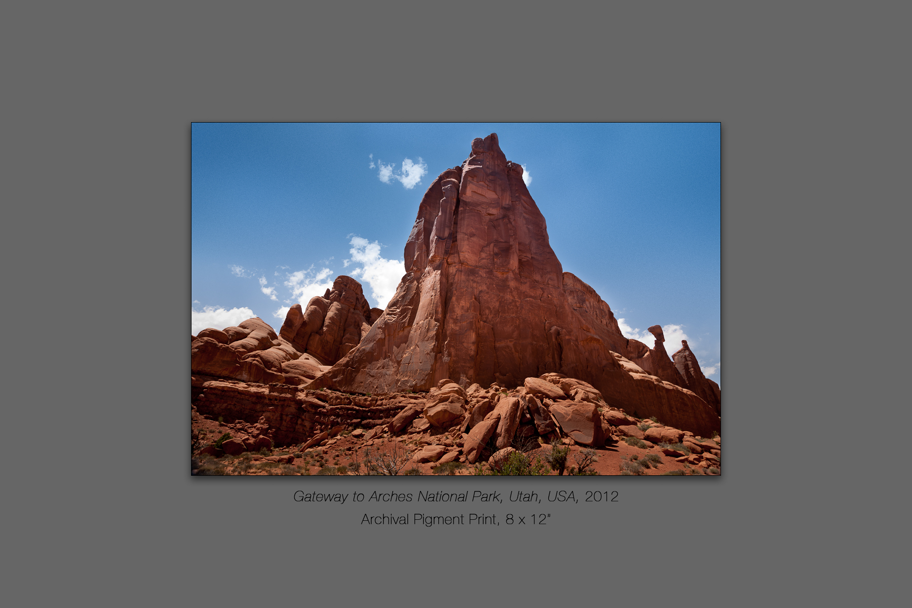 Gateway to Arches National Park, Utah, USA, 2012