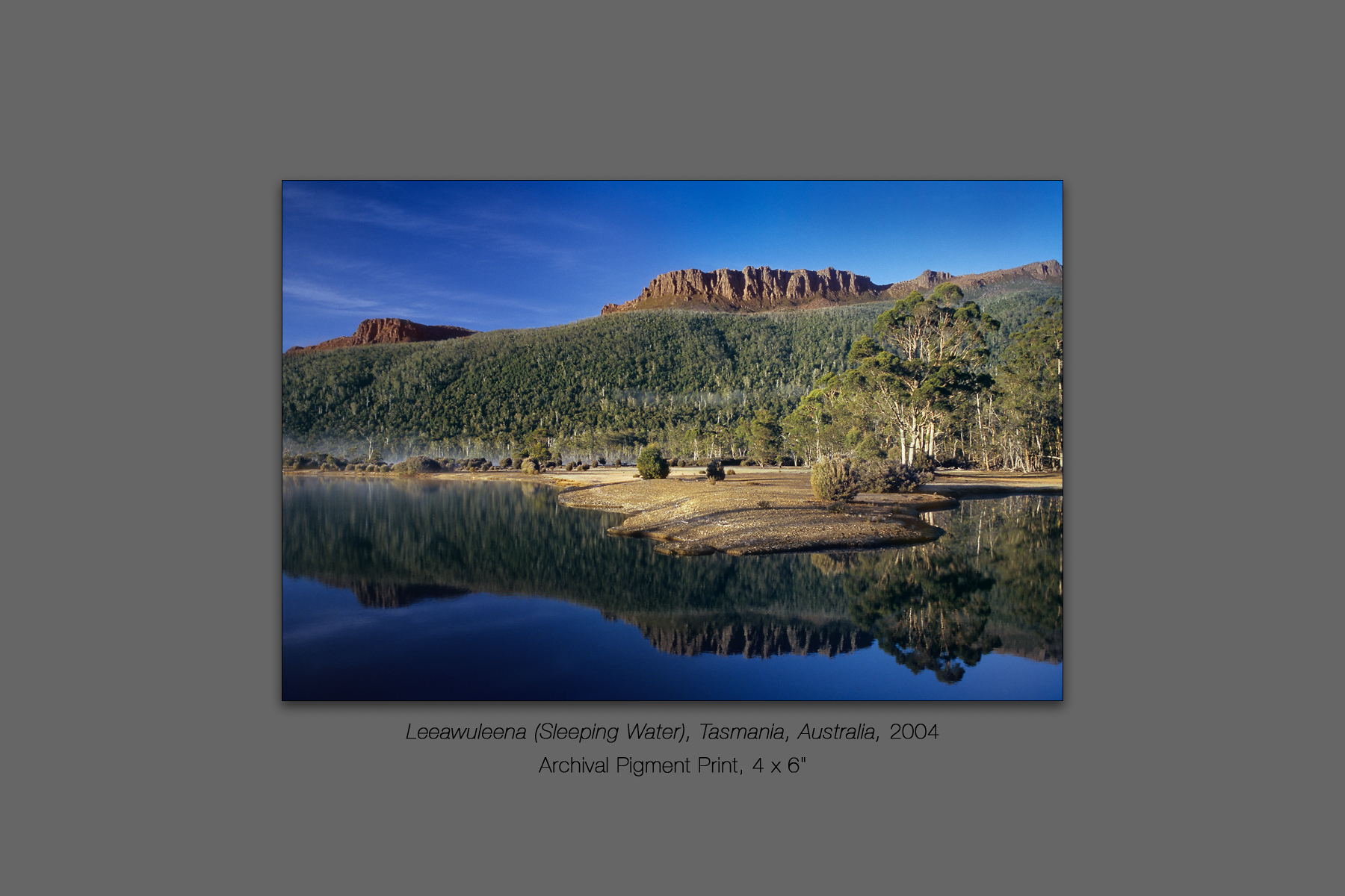 Leeawuleen (Sleeping Water), Narcissus Bay, Lake St. Clair, Moun