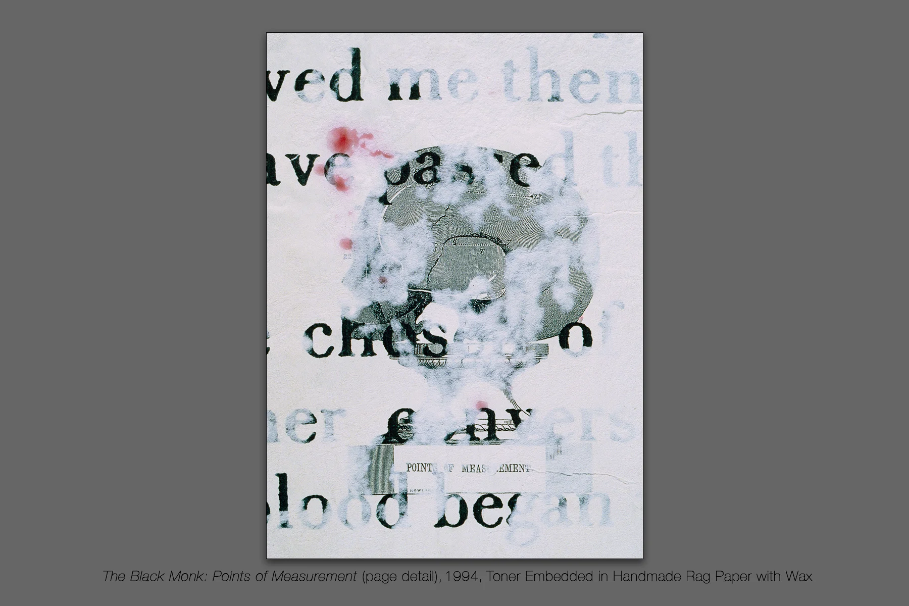 The Black Monk: Points of Measurement (page detail), 1994