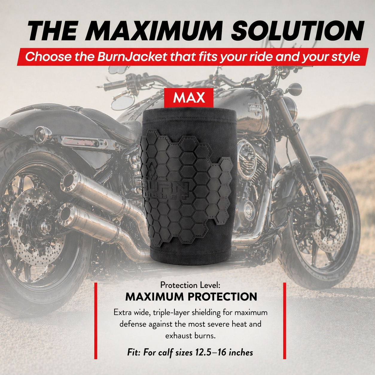 BurnJacket Maximum motorcycle exhaust pipe heat and burn solution sleeve for burns.png