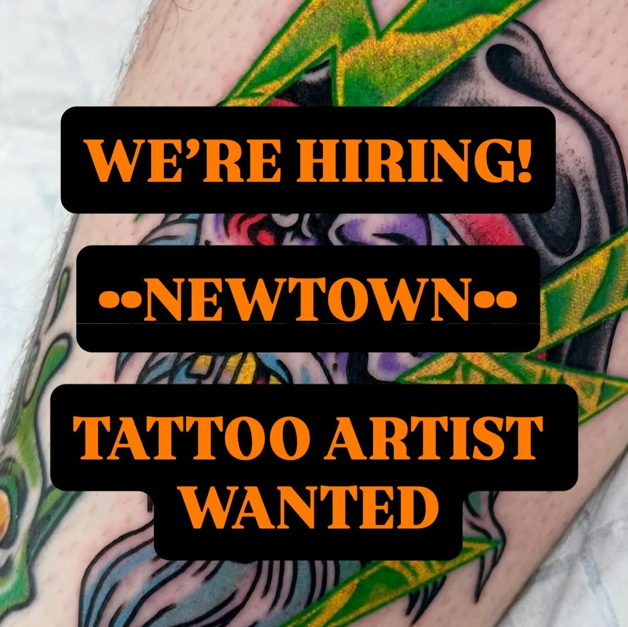 🚨WE&rsquo;RE HIRING, NEWTOWN!🚨

Meet the team whilst you&rsquo;re at it! ➡️

@thirteenfeettattoo is looking for their next tattoo artist to join the team! We&rsquo;re on the hunt for an experienced tattoo artist to join the crew. 🍒 Own clientele i