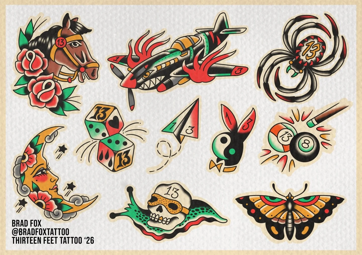 🥀FRIDAY 13TH FLASH SHEET - BRAD!🥀

@bradfoxtattoo 
@bradfoxtattoo 
@bradfoxtattoo 

ALL DESIGNS $200, B&amp;G OR COLOUR. ☝️
HAYMARKET , ONE DAY ONLY! 🕷️

❤️&zwj;🔥FRIDAY 13TH OF MARCH❤️&zwj;🔥

BOOKING LINK IN BIO! 🤝