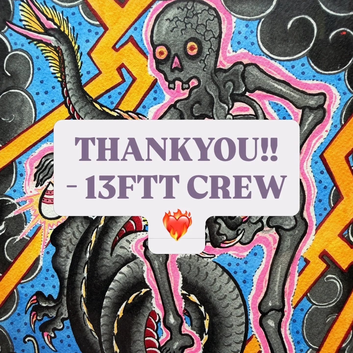 A big Thankyou to everyone who came through for our Friday 13th flash day last Friday! 🤝

We appreciate the love and support more than you know. ❤️

See you for the next flash day! Keep your eyes peeled! 👀

-13FTT CREW Xx