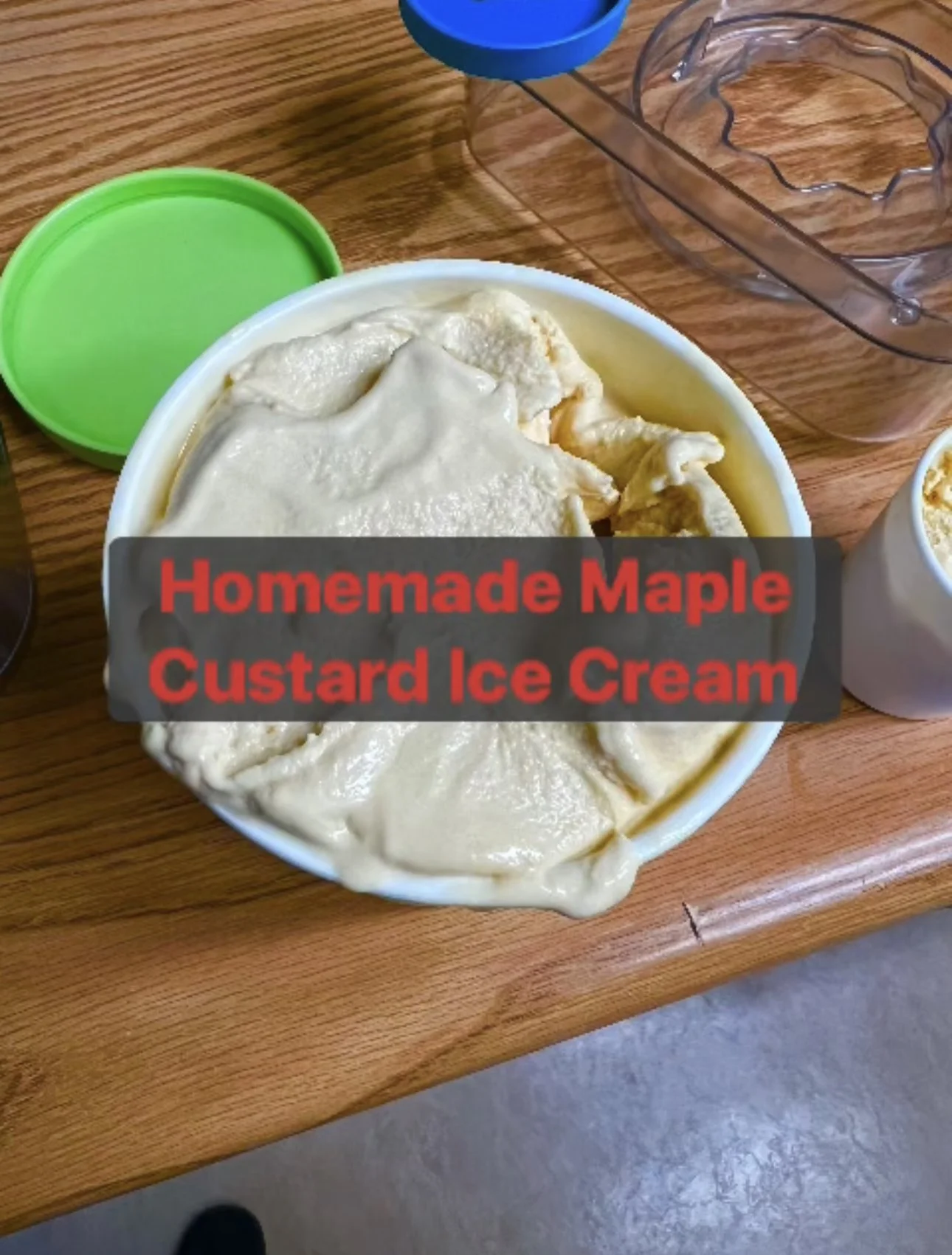Homemade Maple Custard Ice Cream