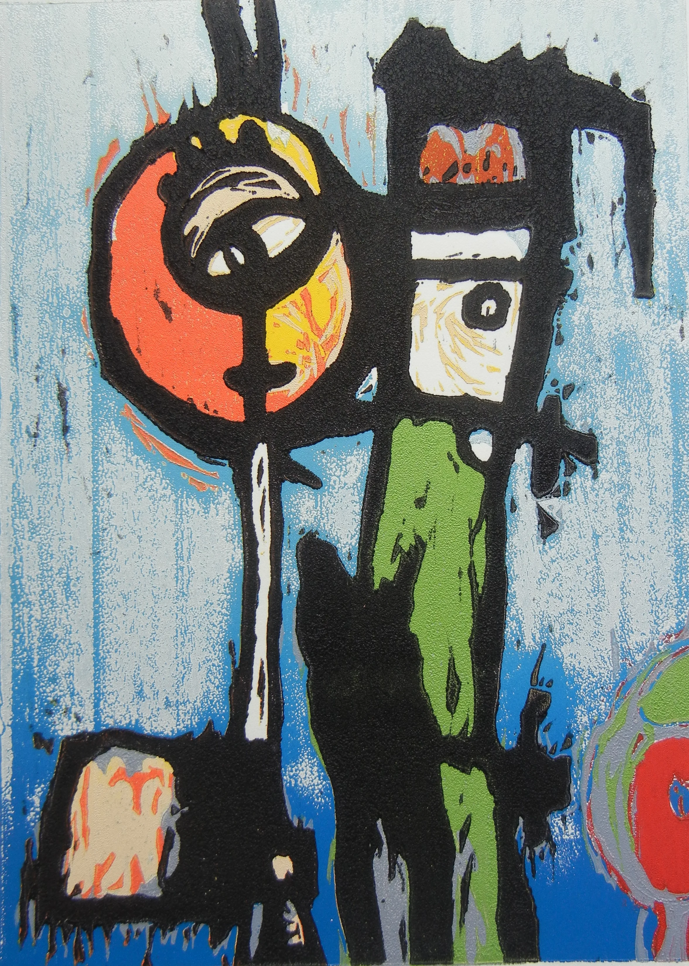 Learning to Connect, Wood Block, 10" x 7.25", Edition of 23, 2014