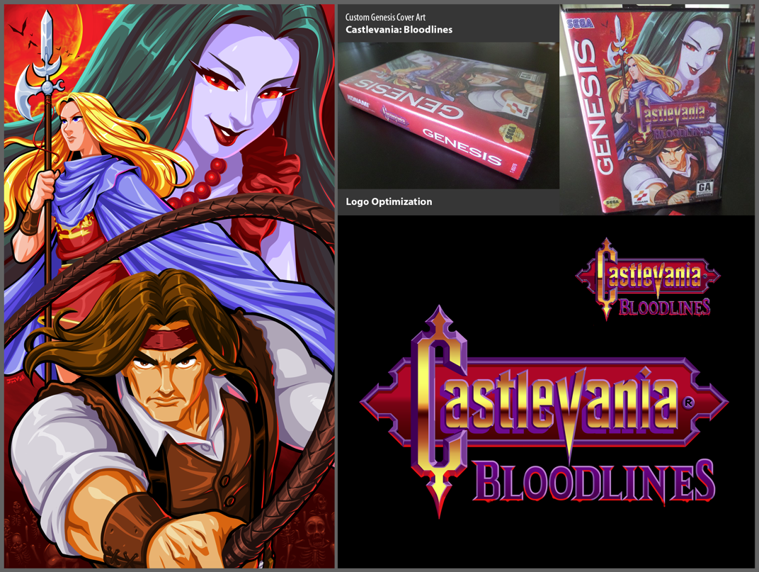 Castlevania Bloodlines Custom Genesis Cover
