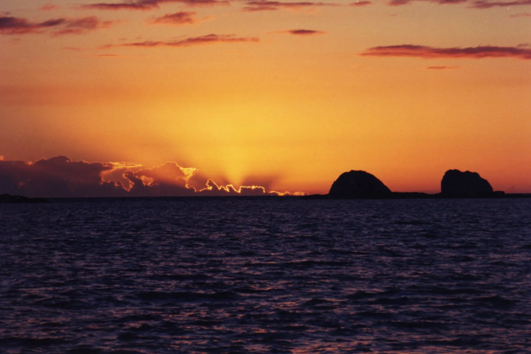 Sunsets over the sea