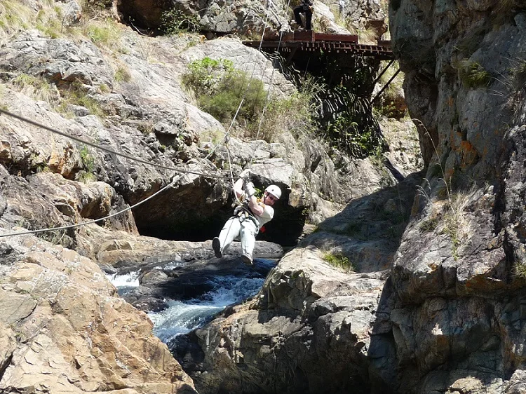 Hanging on by the seat of your pants on the zipline