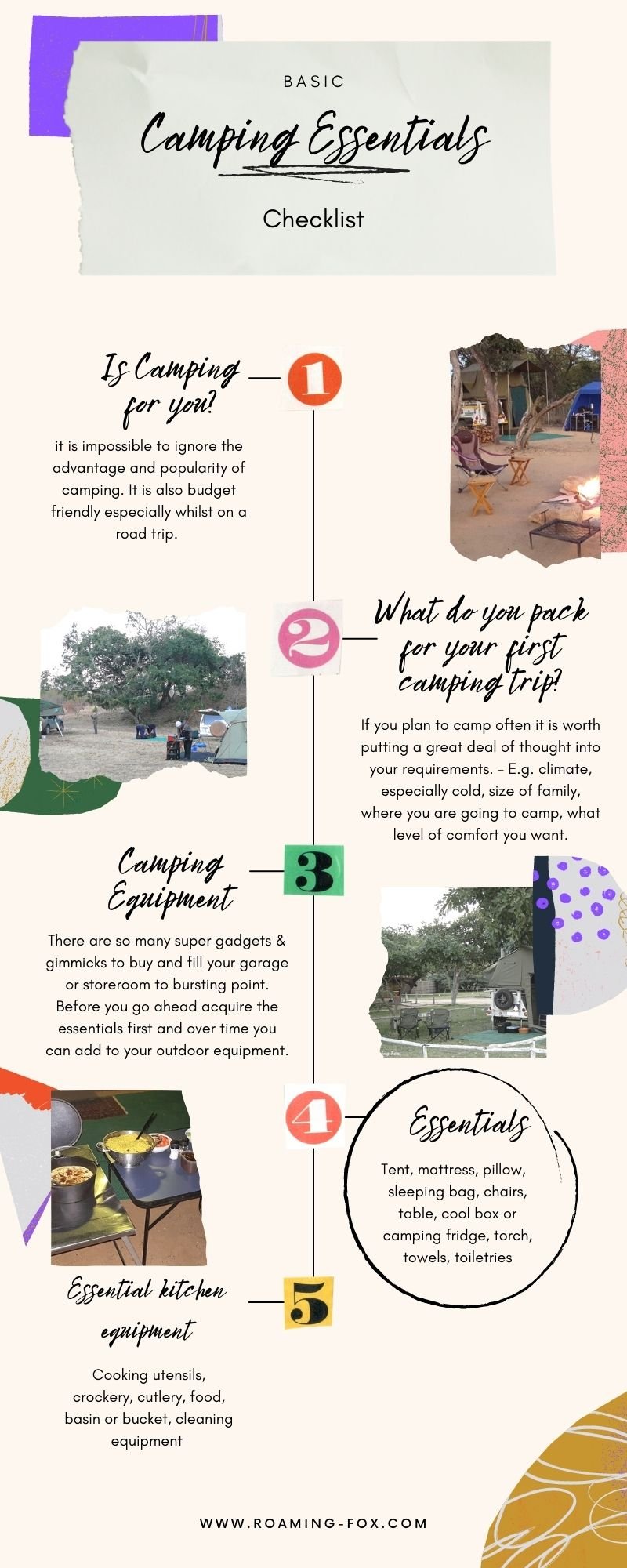 Basic Camping Essentials Checklist — Roaming Fox
