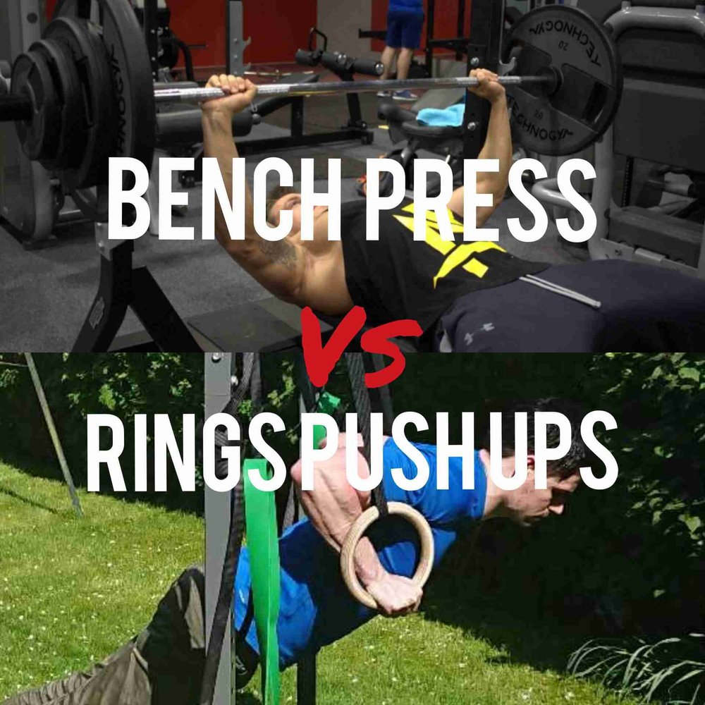 Zie insecten Pathologisch Opnemen Ring Push ups vs Bench Press, which is the better exercise? — Marks.fitness