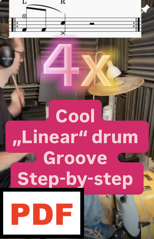 Cool Linear Drum Groove Step-by-step / Schritt für Schritt