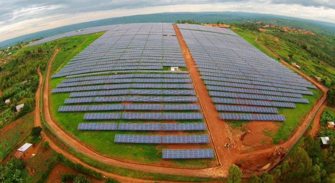 A new solar plant, built in the shape of the African continent, provides six percent of the country’s electricity. (Photo by Clean Technica)