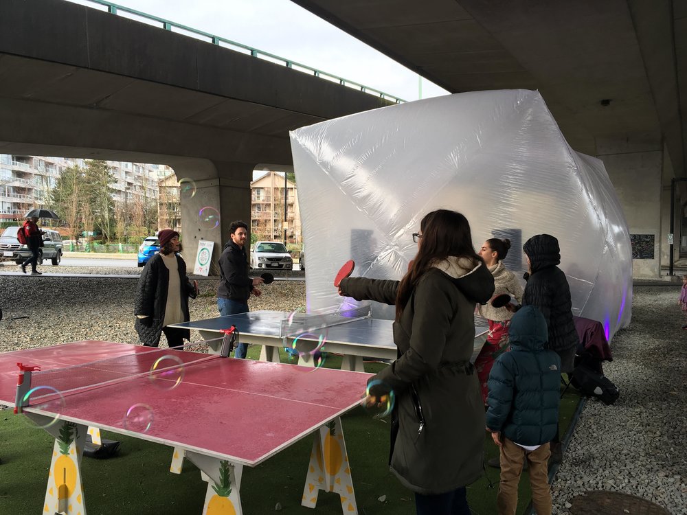 ping-pong and pop! under the bridge