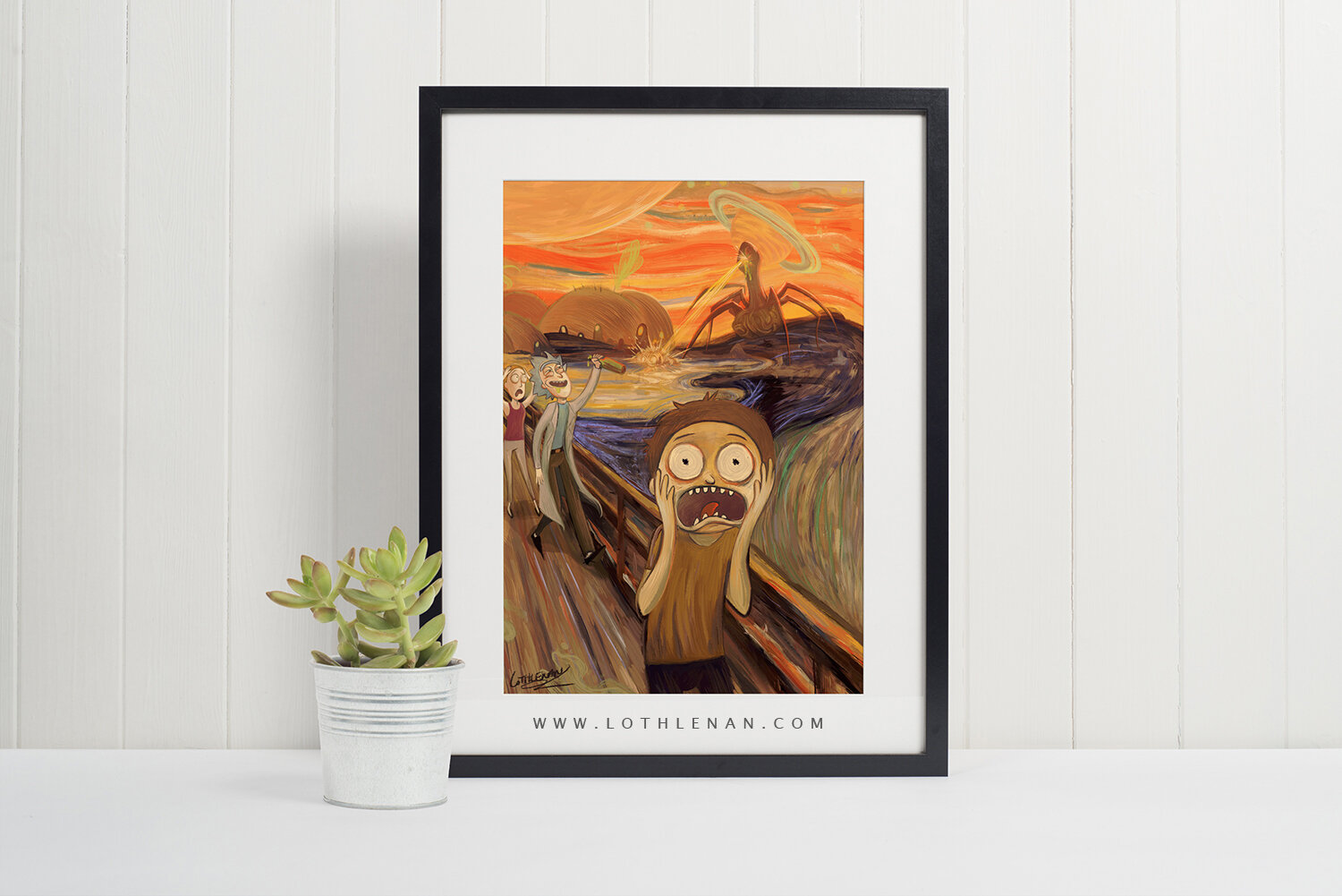 Munch The Scream parody painting by artist Lothlenan ( Andrea Tamme )