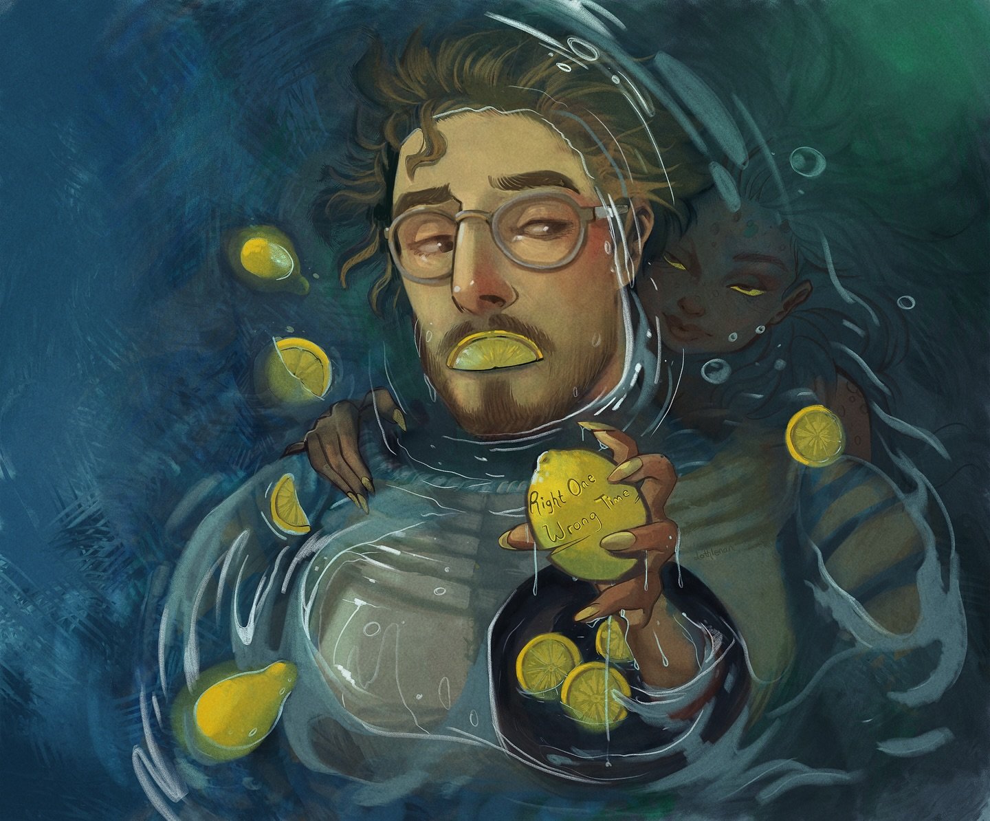 Another for @bbnomula &mdash; and again playing with the Lady in the Lake vibe, this time more dark! I was asked by some folks to do one for this song because they thought my previous submission would be good for &lsquo;Meant To Be&rsquo;. But I didn