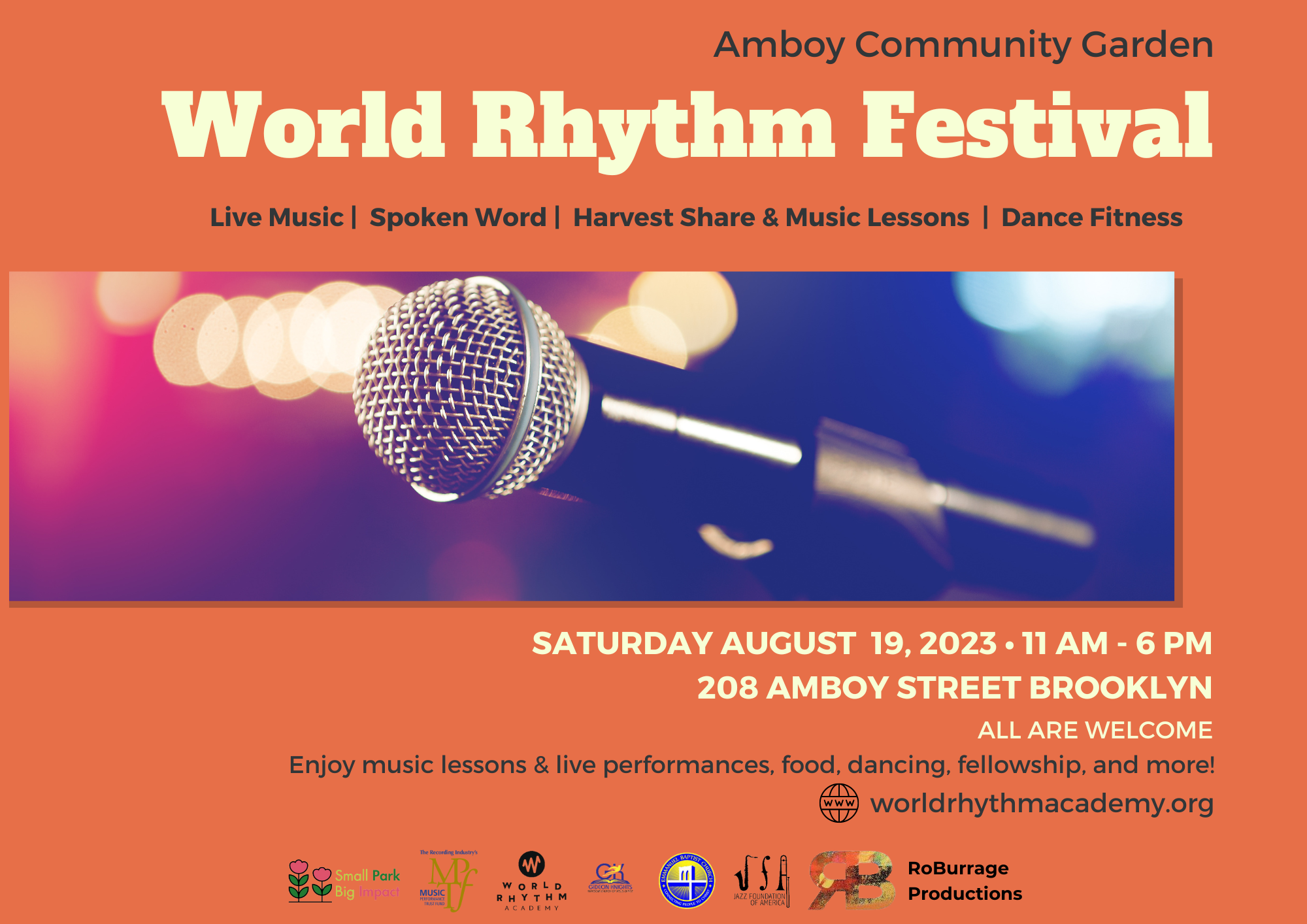 World Rhythm Festival at Amboy Garden