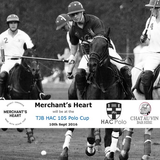 Merchant's Heart will be at the TJB HAC 105 Polo Cup this Saturday. 
Find us at Chat Au Vin next to the Club House at Ham Polo Club 
#merchantsheart #spiritenhancer #bikanyuso #polo #hampoloclub 
#hac #hacpolo #horse #gin
#vodka #tequila #bourbon #me