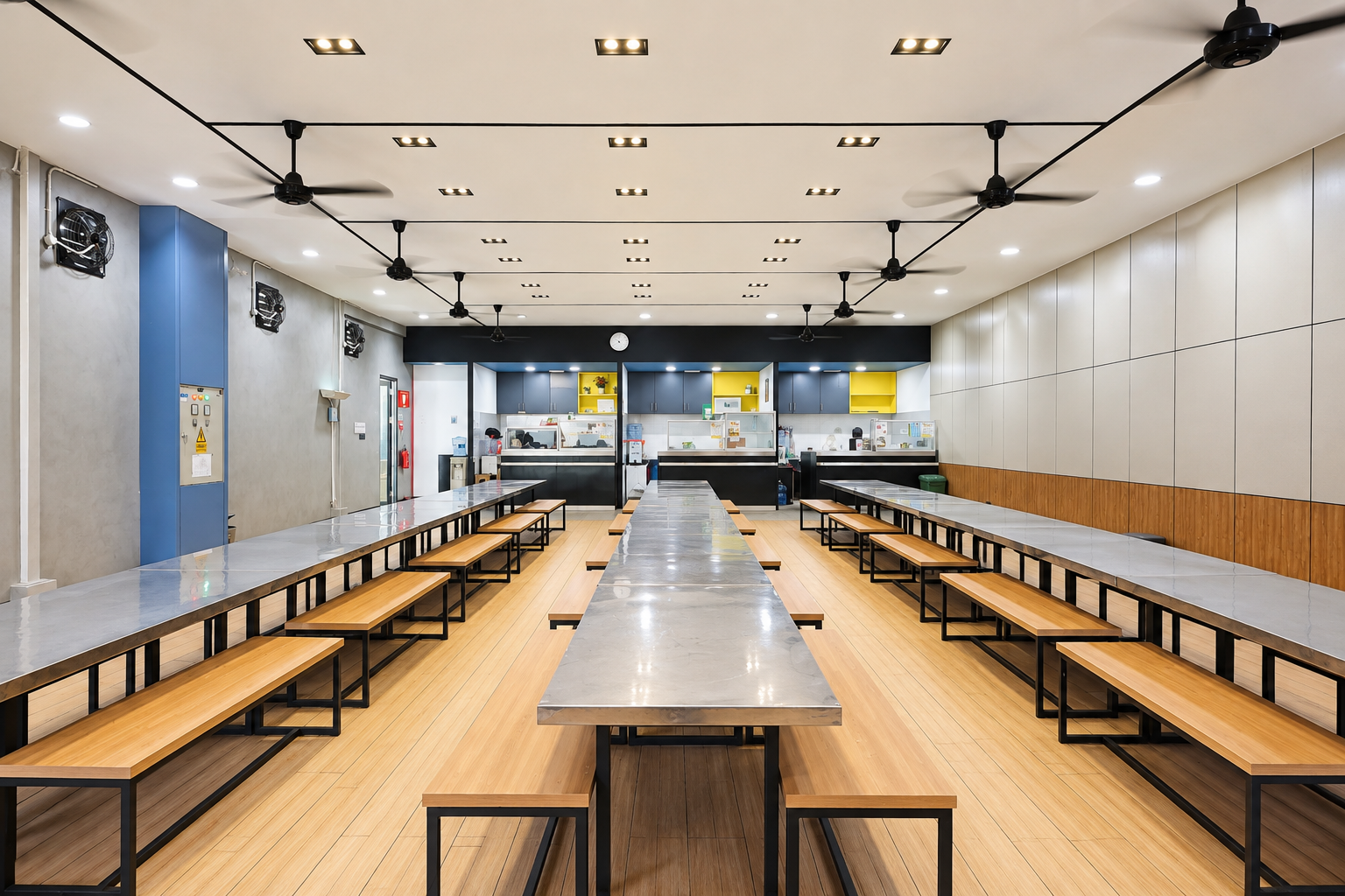 Modern Symmetrical Cafeteria Interior.png