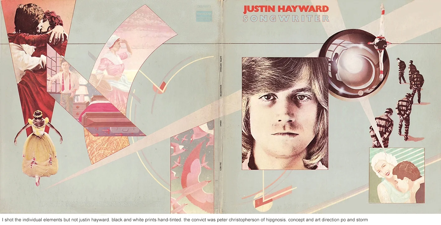 justin hayward songwriter, album cover. by rob brimson