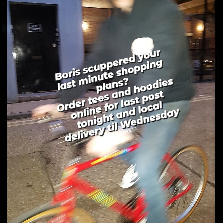 Boris might have knocked the stuffing out of us but if you need last minute gifts for the cyclists in your life, we have Christmas deliveries available on hoodies and t-shirts. 
Can also bring the card reader with me and deliver ABUS gold d-locks and