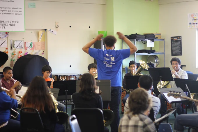 YOLA brass with maestro David Byrd-Marrow.
