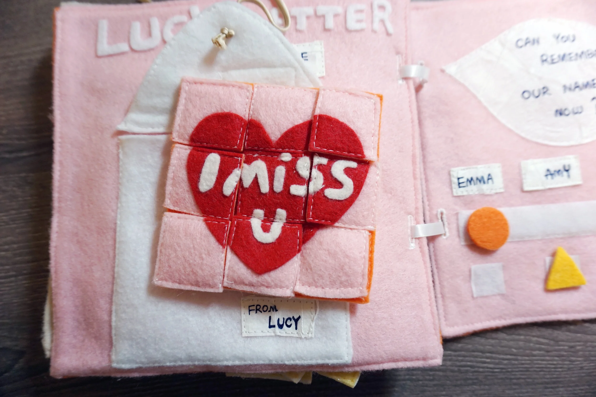 Lucy's letter: the "I miss you" puzzle.