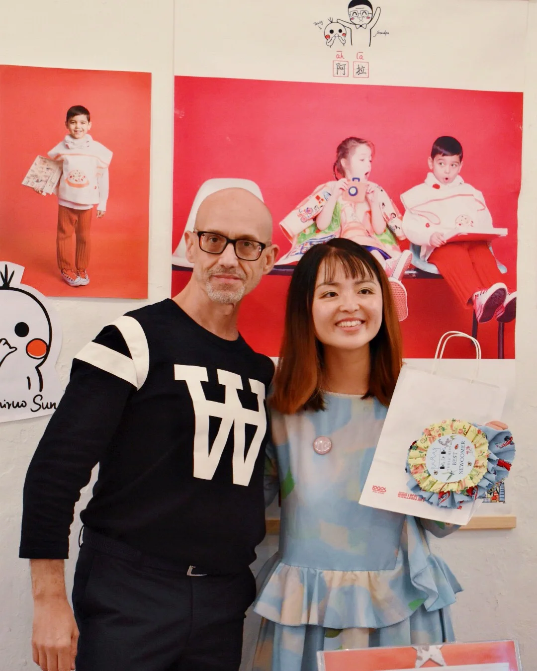 The Dot to Dot Award: Best New Comer was given to Teasy Shiruo Sun by Peppe Orru from Collezioni Bambini.