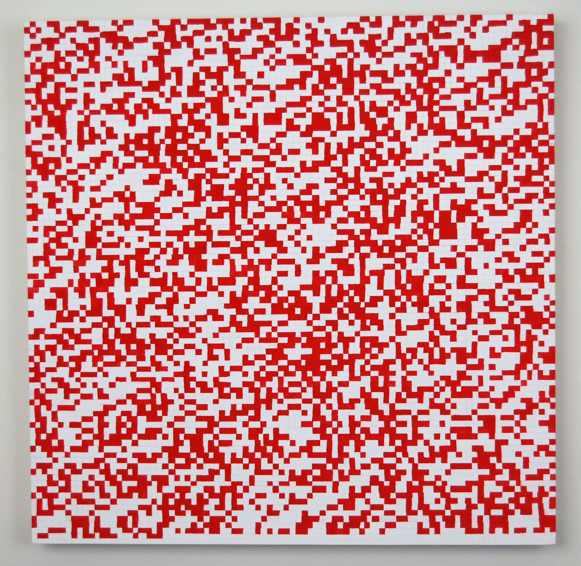 Labor (Susan Metrican) gouache, graphite on panel 24 x 24 x 2 in. 2014 Translation of an excerpt from Karl Marx's Capital painted by Susan Metrican. Labour is, in the first place, a process in which both man and Nature participate, and in which man of his own accord starts, regulates, and controls the material re-actions between himself and Nature. He opposes himself to Nature as one of her own forces, setting in motion arms and legs, head and hands, the natural forces of his body, in order to appropriate Nature’s productions in a form adapted to his own wants. By thus acting on the external world and changing it, he at the same time changes his own nature. He develops his slumbering powers and compels them to act in obedience to his sway. We are not now dealing with those primitive instinctive forms of labour that remind us of the mere animal. An immeasurable interval of time separates the state of things in which a man brings his labour-power to market for sale as a commodity, from that state in which human labour was still in its first instinctive stage. We pre-suppose labour in a form that stamps it as exclusively human.