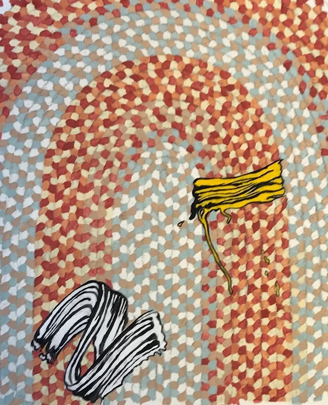 FIGURE 1.001 (LICHTENSTEIN) GOUACHE ON ARCHES 8.5" X 10" 2017