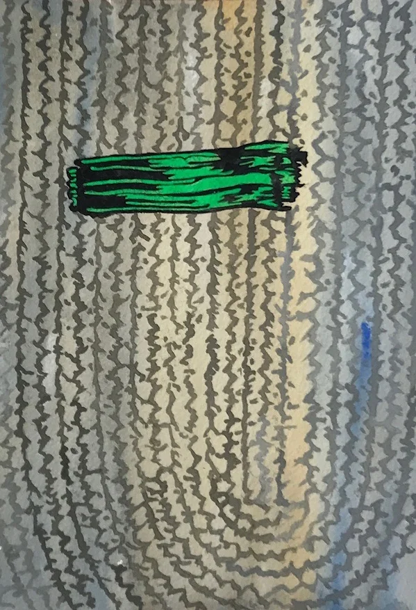 FIGURE 1.003 (LICHTENSTEIN) GOUACHE ON ARCHES 7" X 10" 2017