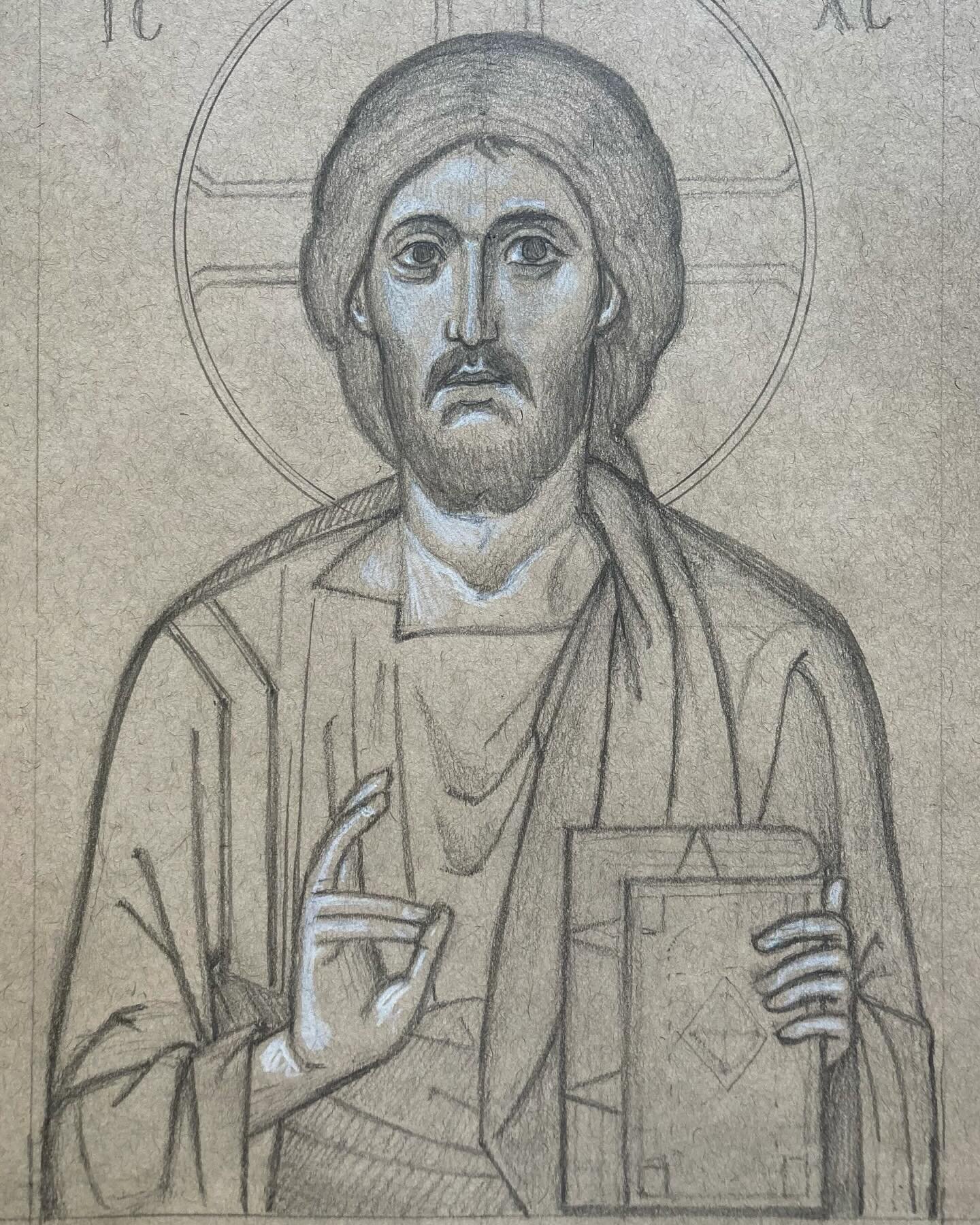 Preparatory drawing for an icon of Christ