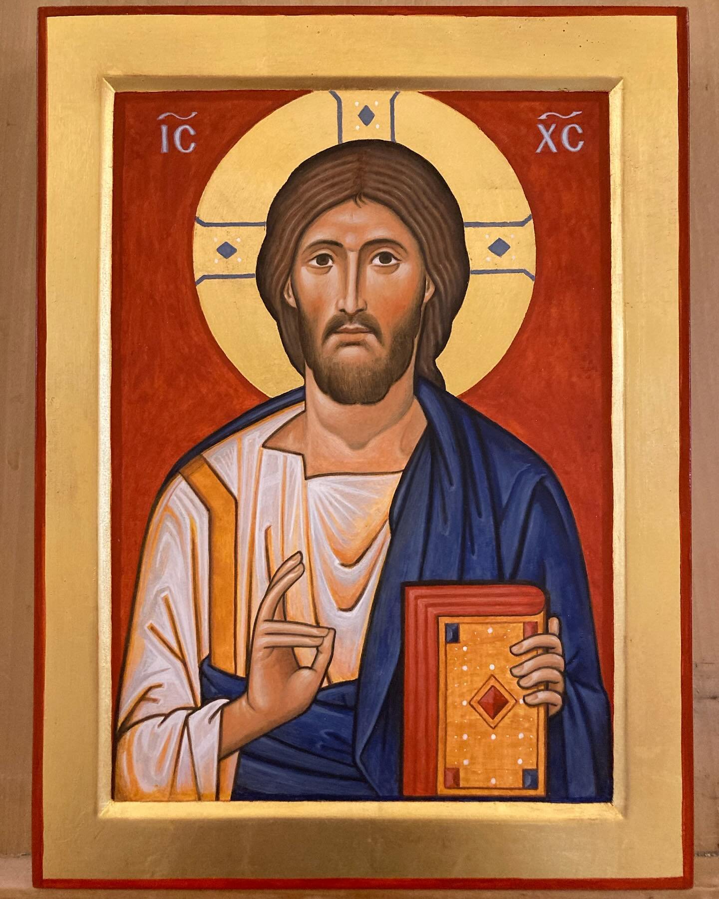 Icon of Christ for a private commission. 

9&rdquo;x12&rdquo; egg tempera on traditional gessoed panel with gilding
