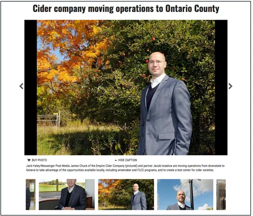 Cider company moving operations to Ontario County