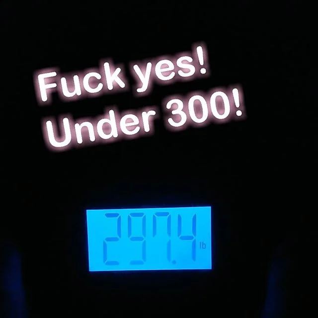 Shout out to my client @thatguyfriesen He set a Goal for himself to weigh less than 300 lbs.  We've now crossed it off and getting focused to target 290.  Keep on being consistent  bro! I'm so proud and happy I can be apart of this journey 💪🏻
&bull