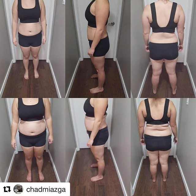 💥Client Spotlight💥
Top- December 2017 Bottom - October 2017
Ashley and I worked together for 12 weeks! She had one goal in mind. I need to fit into my wedding dress, well after months of dieting and training hard we managed to hit her goal! Ashley 