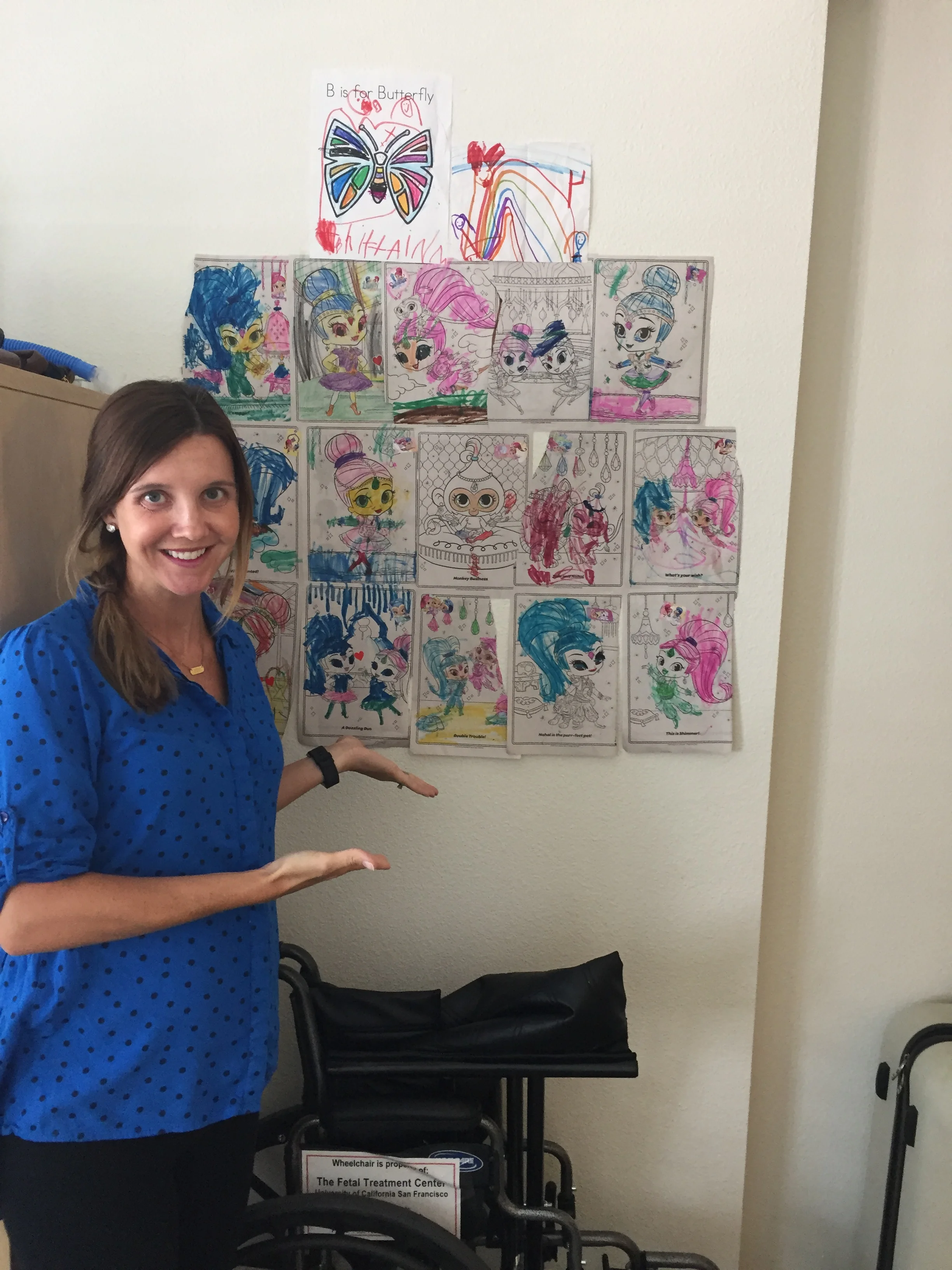 My Shimmer & Shine wall - all colored by Brittain