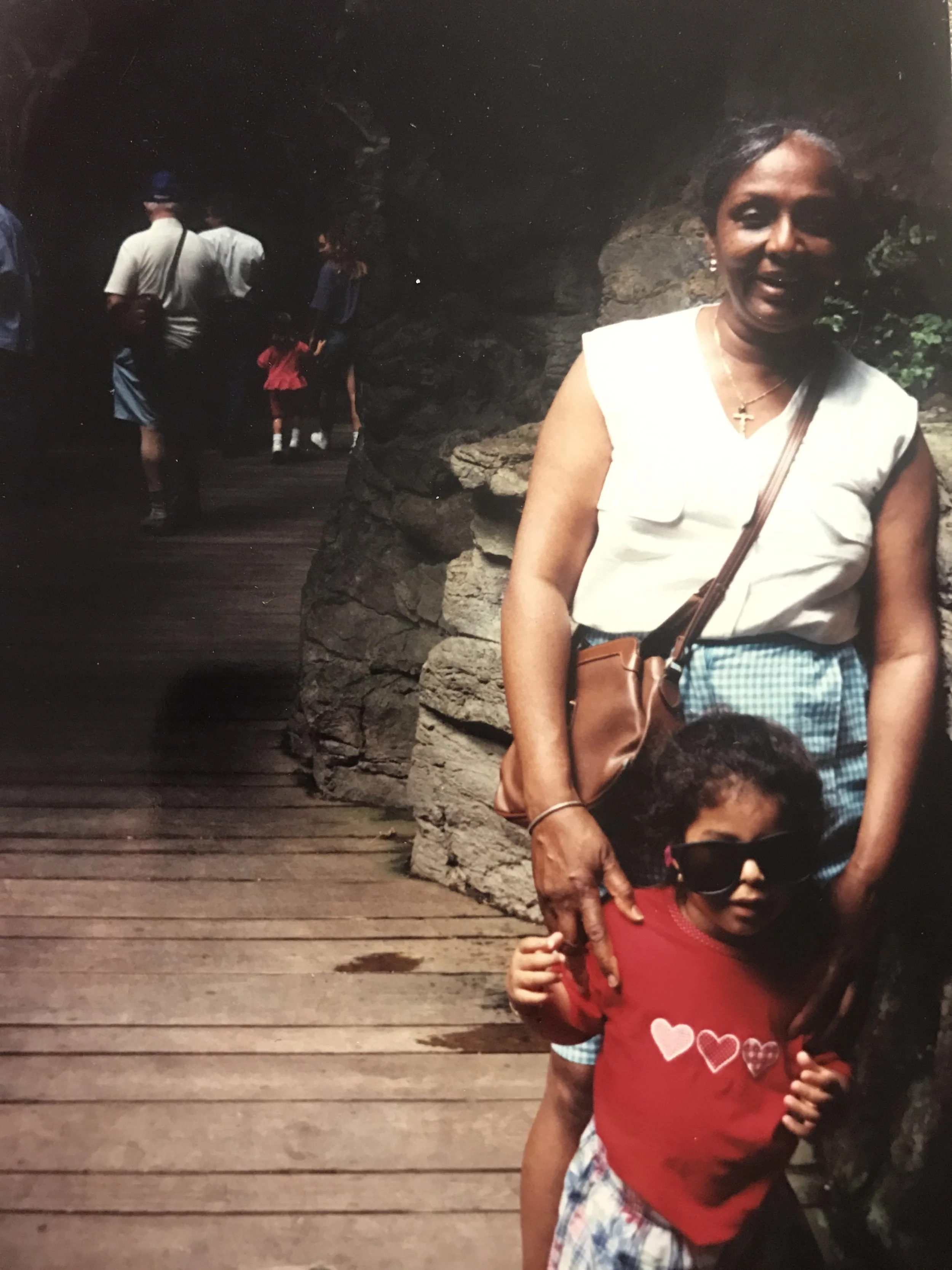 My grandmother and I at the Bronx Zoo. 