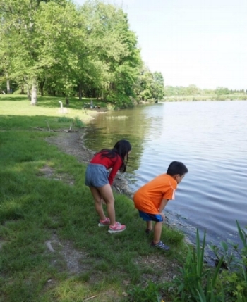 With my kids at North Park.