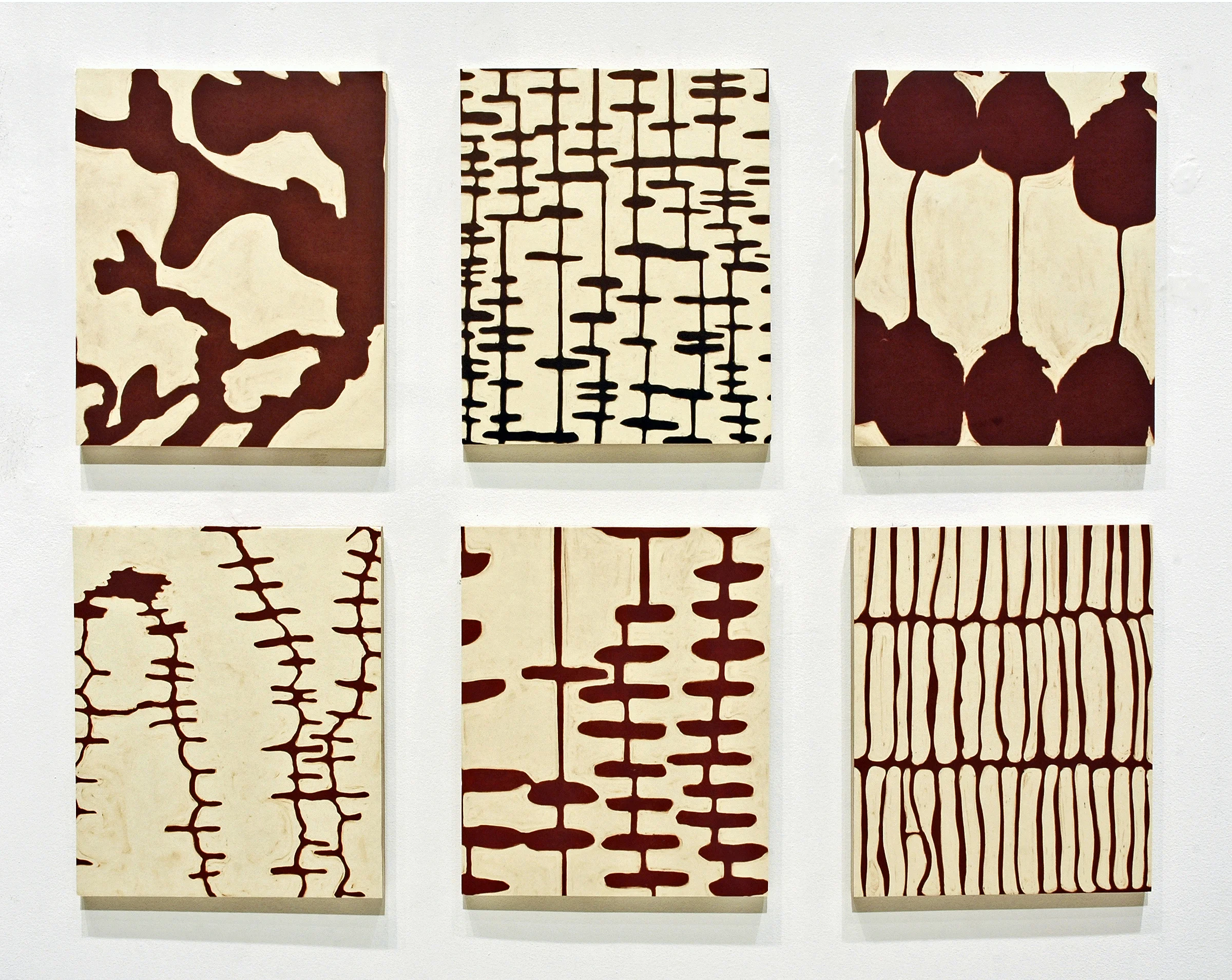 Structure , monotypes mounted on panel, 32”x40”, 2006