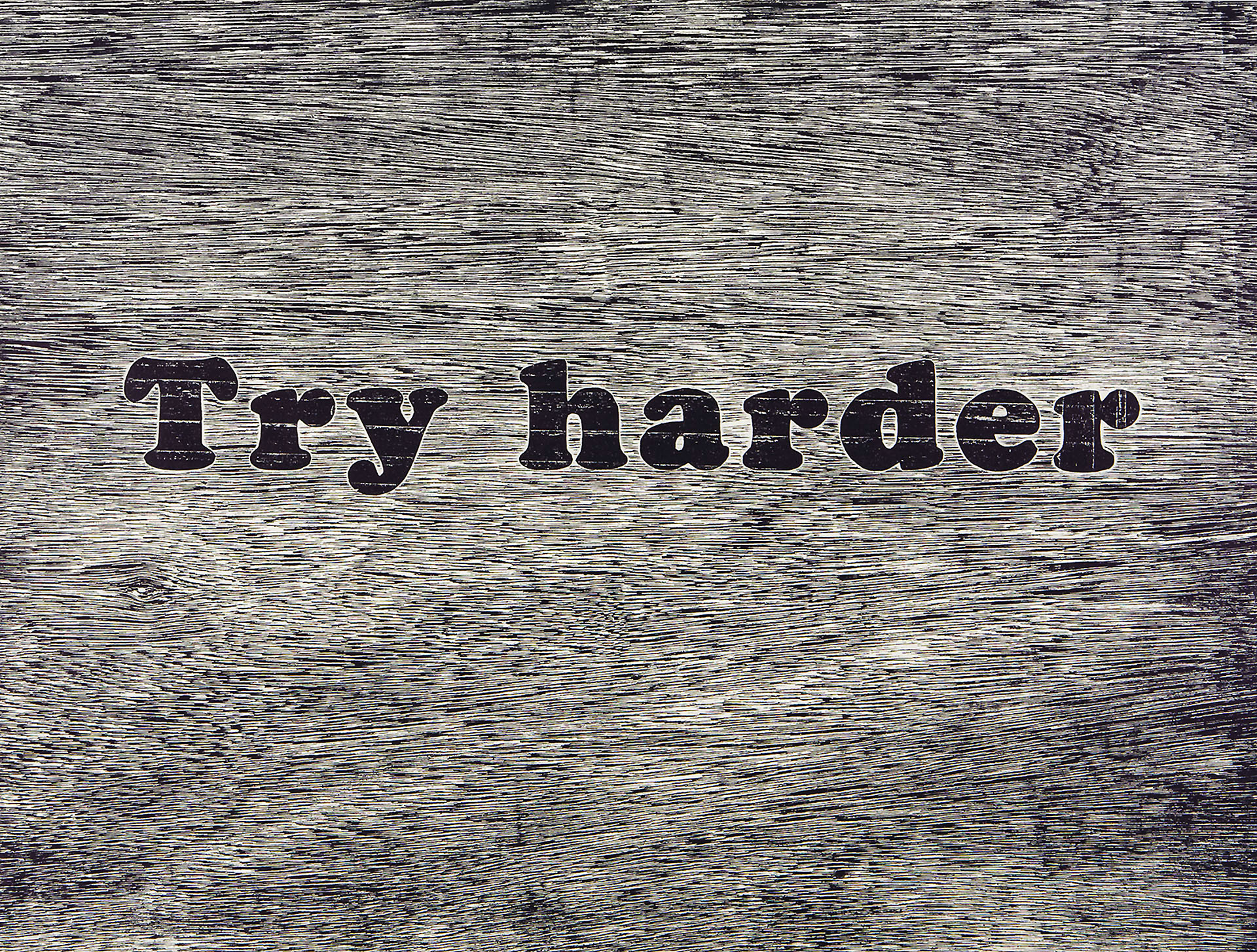 Try Harder , relief, 18" x 20", 2011