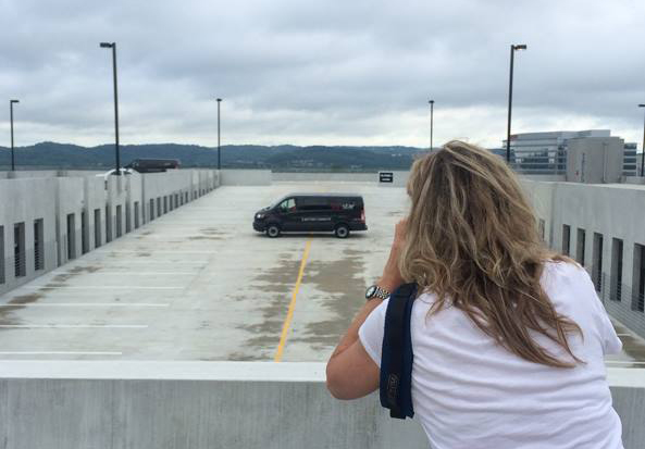 The weather doesn't always cooperate with outdoor shoots but we make it work!
