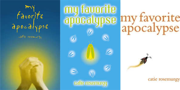 Some of the initial cover comps presented for My Favorite Apocalypse by Studio Haus.